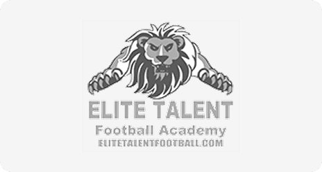 Lion logo, Elite Talent Football Academy.