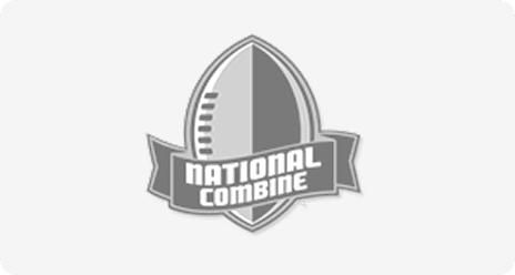 National Combine logo with football design.